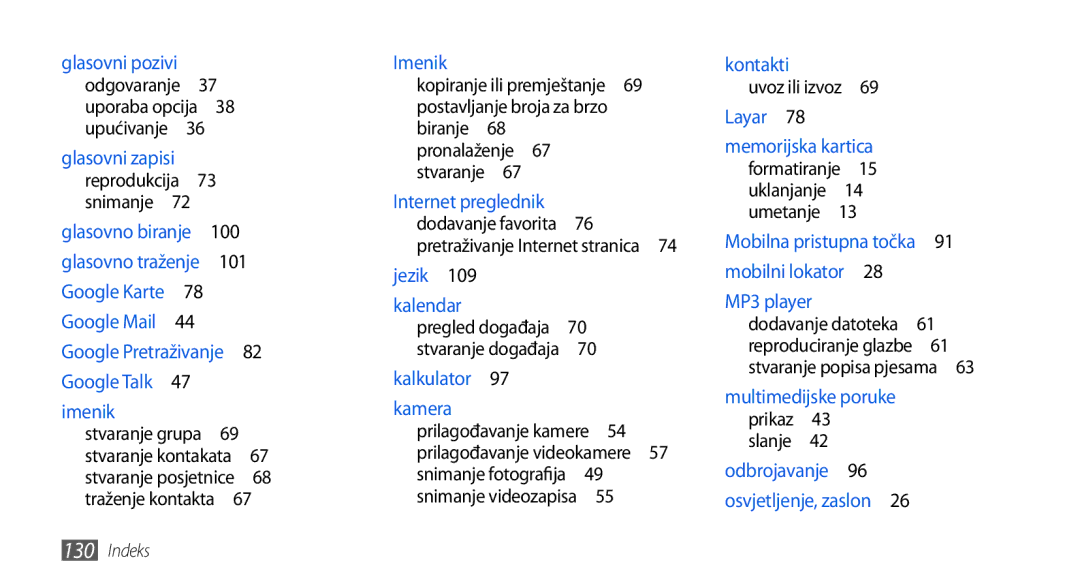 Samsung GT-I5800DKACRG, GT-I5800DKATWO, GT-I5800DKAVIP, GT-I5800DKATRA, GT-I5800DKASEB, GT-I5800CWATWO 101, Traženje kontakta  